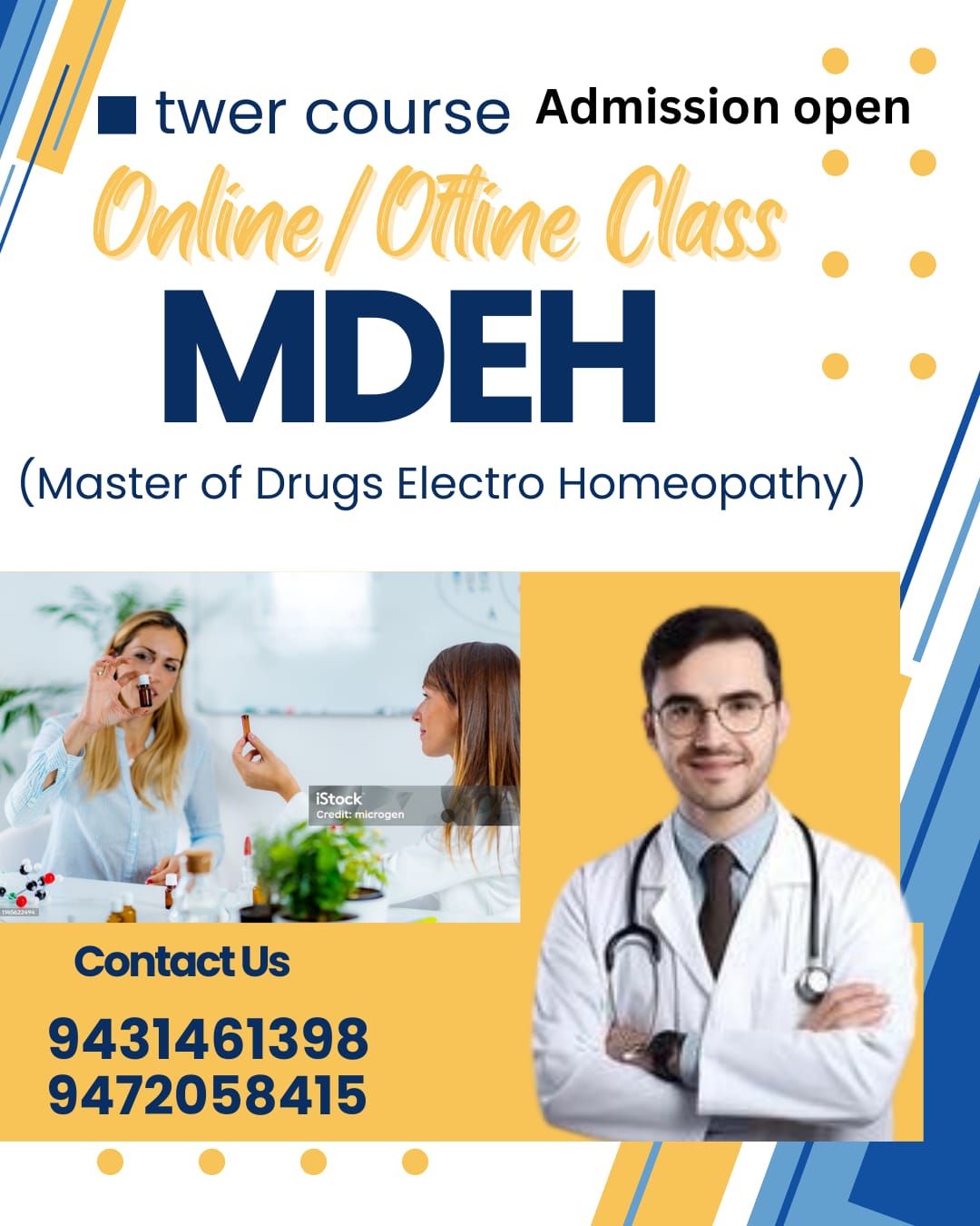 MDEH Master of Electro Homeopathy Course Eligibility and Admission
